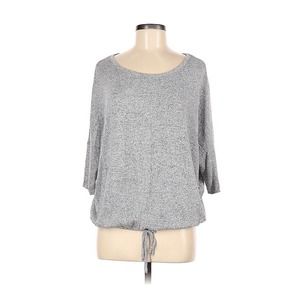 Green Envelope Los Angeles Shirt Womens Size M Gray 3/4 Sleeve Top Soft